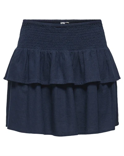 Only - ONLGoa Linen Nederdel - Navy Blazer